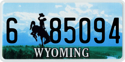 WY license plate 685094