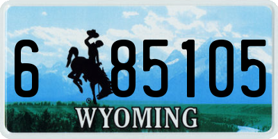 WY license plate 685105