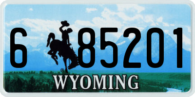WY license plate 685201