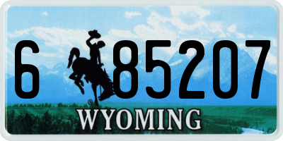WY license plate 685207