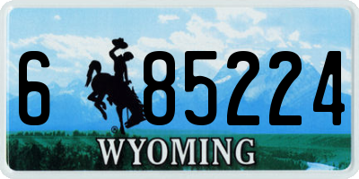 WY license plate 685224
