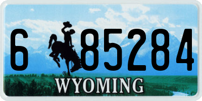 WY license plate 685284