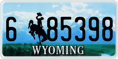 WY license plate 685398
