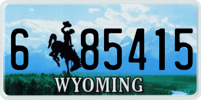 WY license plate 685415
