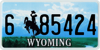 WY license plate 685424
