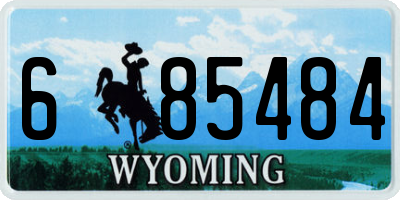WY license plate 685484
