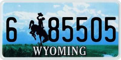 WY license plate 685505