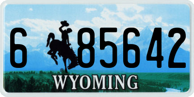 WY license plate 685642