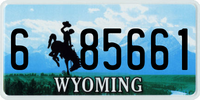 WY license plate 685661