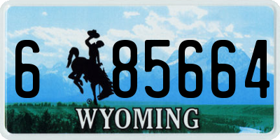 WY license plate 685664