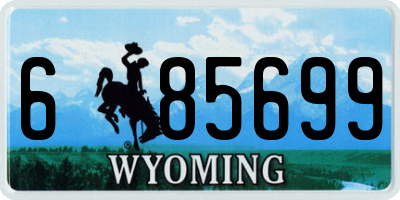 WY license plate 685699