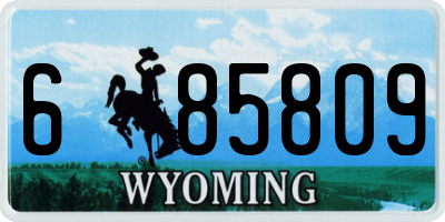 WY license plate 685809