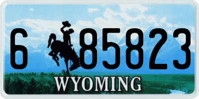 WY license plate 685823