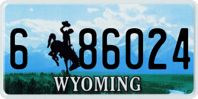 WY license plate 686024