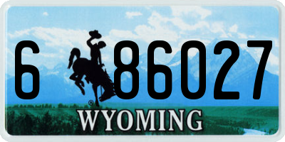 WY license plate 686027