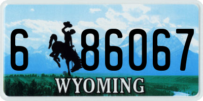 WY license plate 686067