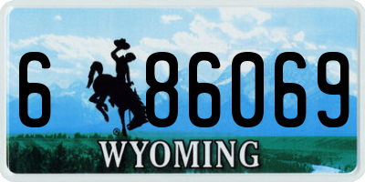 WY license plate 686069