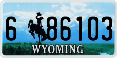 WY license plate 686103