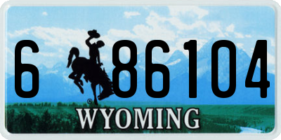 WY license plate 686104