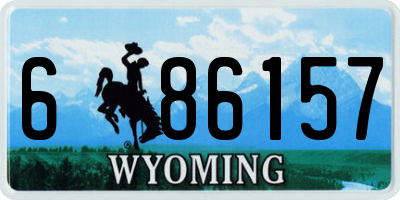 WY license plate 686157