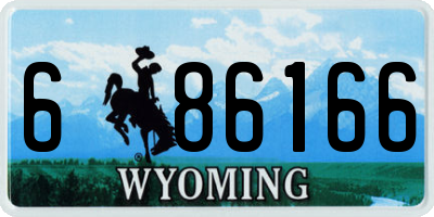 WY license plate 686166