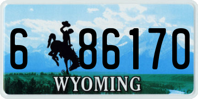 WY license plate 686170