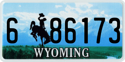 WY license plate 686173
