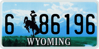 WY license plate 686196