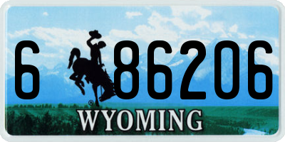WY license plate 686206