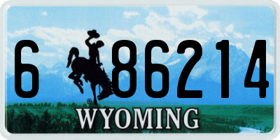 WY license plate 686214