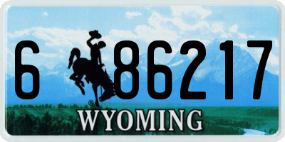 WY license plate 686217