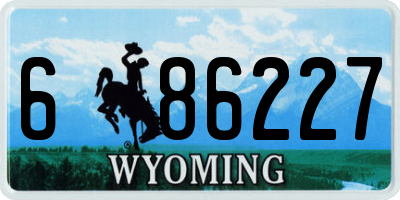 WY license plate 686227