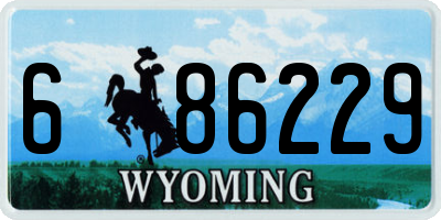 WY license plate 686229