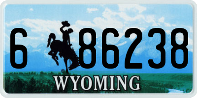 WY license plate 686238