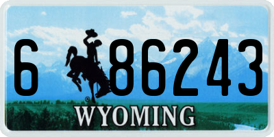 WY license plate 686243