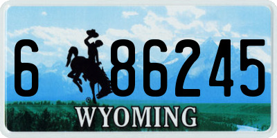 WY license plate 686245