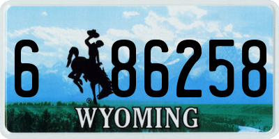 WY license plate 686258