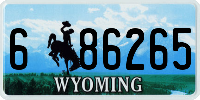 WY license plate 686265