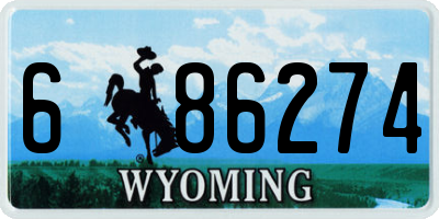 WY license plate 686274