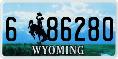 WY license plate 686280