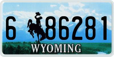WY license plate 686281