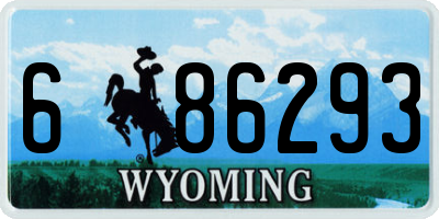 WY license plate 686293