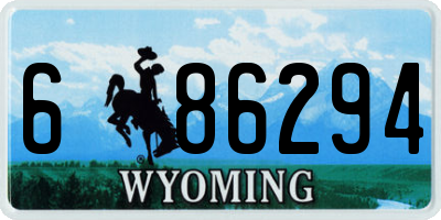 WY license plate 686294