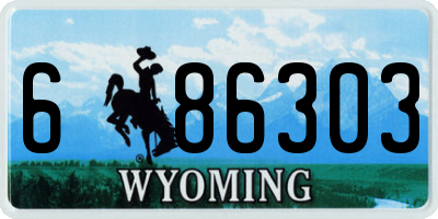WY license plate 686303