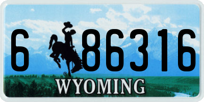WY license plate 686316