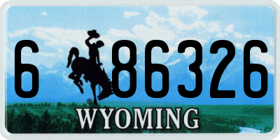 WY license plate 686326