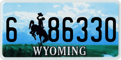 WY license plate 686330