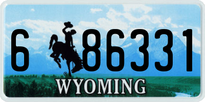 WY license plate 686331