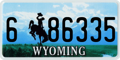 WY license plate 686335