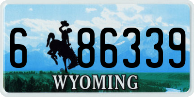 WY license plate 686339
